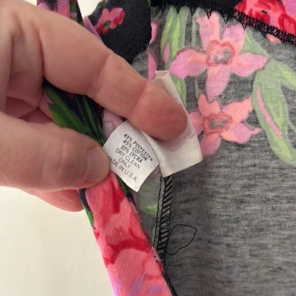 Betsey Johnson Black and Pink Floral Maxi Dress - Picture 9 of 9